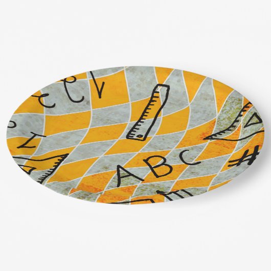 School Education Paper en Party Borden Papieren Bordje (Gekanteld)