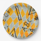 School Education Paper en Party Borden Papieren Bordje (Voorkant)