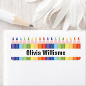 School Eenvoudige Kleurrijke Potloden Terug naar s Etiket (Insitu)