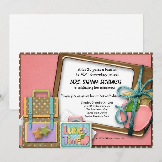 School-evenement Kaart (Voorkant / Achterkant)