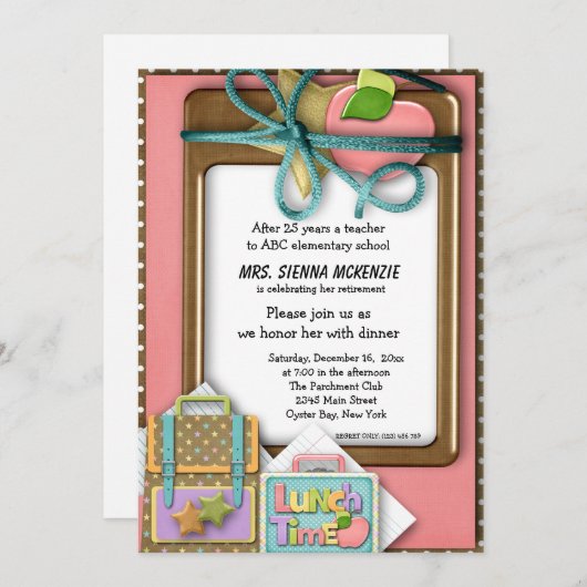 School-evenement Kaart (Voorkant / Achterkant)