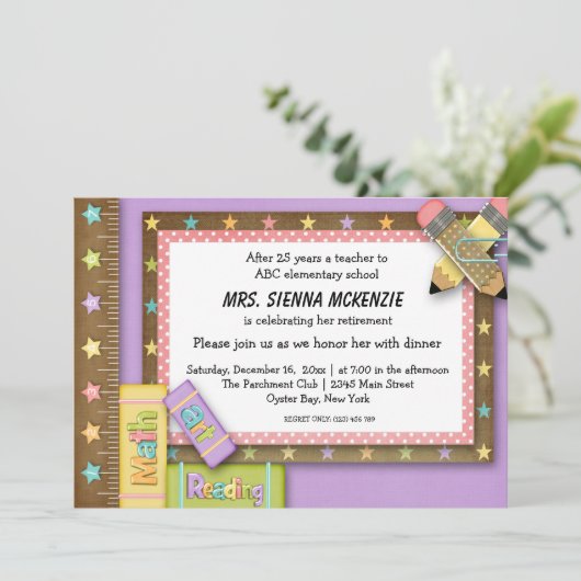 School-evenement Kaart (Staand voorkant)