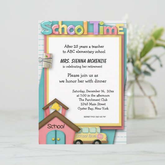 School-evenement Kaart (Staand voorkant)