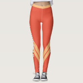 School Event Sinaasappel Gepersonaliseerd Leggings (Voorkant)