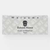 School Event Welkom Verticale Intrekbare Banner (Horizontaal)