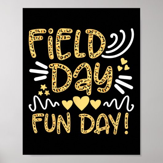 School Field Day Fun Leopard Field Day Teacher Kin Poster (Voorkant)