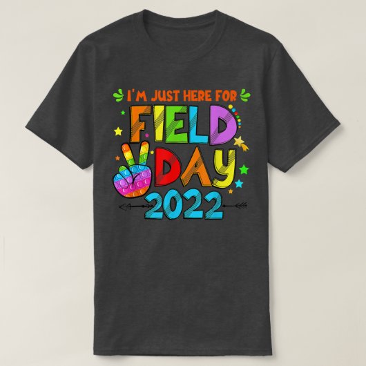 School Field Day Pop IT-student Ik ben hier alleen T-shirt (Design voorkant)