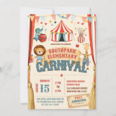 School Fondsenwervende Circus Kermis Feest Kaart (Voorkant)