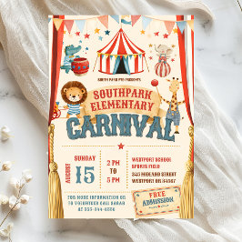 School Fondsenwervende Circus Kermis Feest Kaart