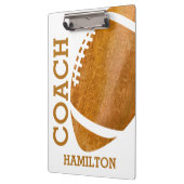School Football Coach Personalized Retro Trendy Klembord (Links)