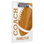 School Football Coach Personalized Retro Trendy Klembord (Rechts)