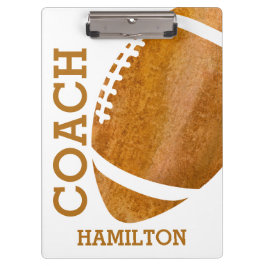 School Football Coach Personalized Retro Trendy Klembord