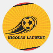 School Football Gepersonaliseerde Gele Stickers (Voorkant)