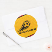 School Football Gepersonaliseerde Gele Stickers (Envelop)