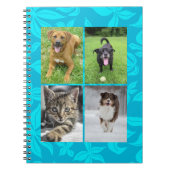 School Four Photo Blue Flowers Classroom Notitieboek (Voorkant)