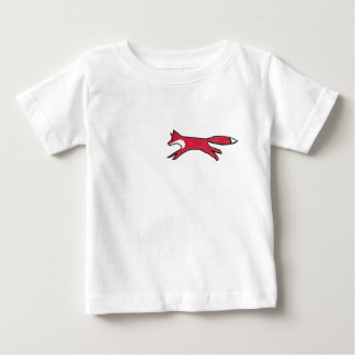School Fox, Baby T-Shirt, White