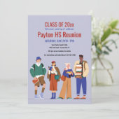 School Friends Reunion Kaart (Staand voorkant)