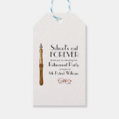 School gaat voor altijd  lerarenpensioen cadeaulabel (Voorkant)