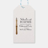 School gaat voor altijd  lerarenpensioen cadeaulabel (Achterkant)