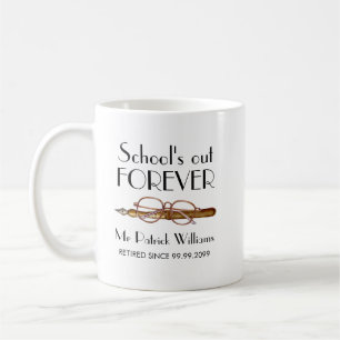 School gaat voor altijd  lerarenpensioen koffiemok