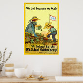 School Garden Army - Afdrukken Poster (Keuken)