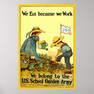 School Garden Army - Afdrukken Poster
