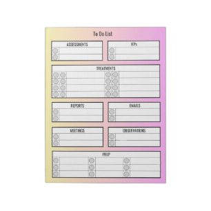 School gebaseerde therapeut to-do lijst roze & gee notitieblok