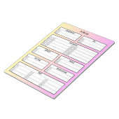 School gebaseerde therapeut to-do lijst roze & gee notitieblok (Schuin)