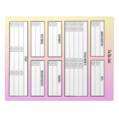 School gebaseerde therapeut to-do lijst roze & gee notitieblok (Voorkant)