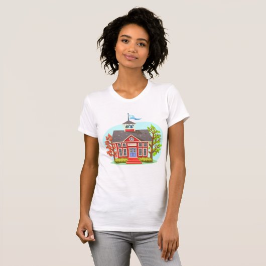 School Gebouw Vrouwen T-shirt (Voorkant volledig)