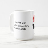 School Geest Liefde Mijn Leraar Koffiemok (Voorkant links)