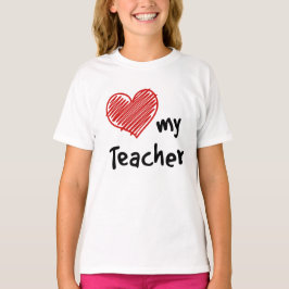 School Geest Liefde Mijn Leraar T-shirt