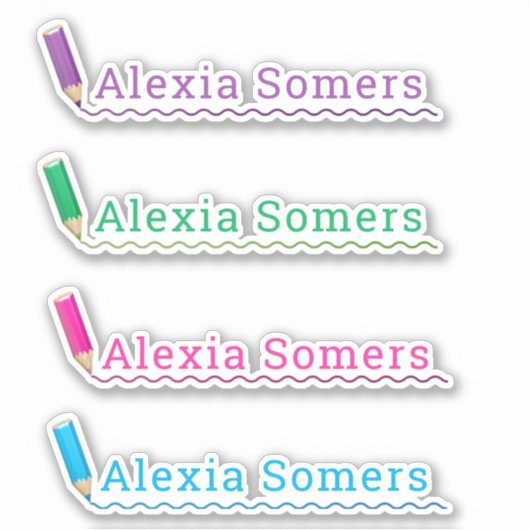 School gekleurde potloden/kleurpotloden aangepaste sticker (Voorkant)