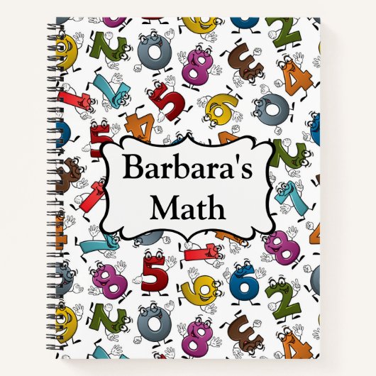 School Gepersonaliseerd naam en onderwerp spiraalv Notitieboek (Voorkant)