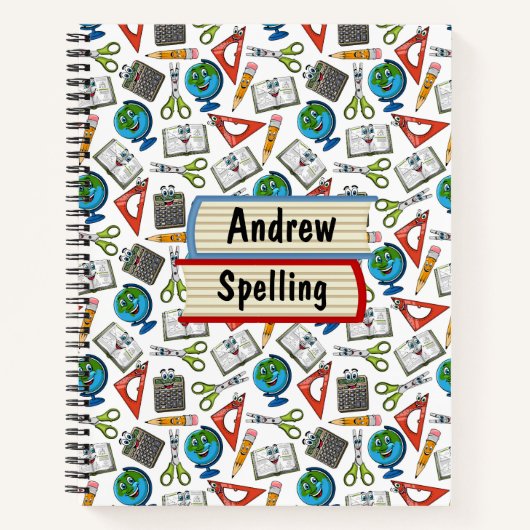 School Gepersonaliseerd spiraal Notitieboek (Voorkant)