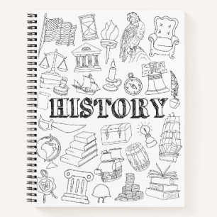 School Geschiedenis Leraar Doodle Geschiedenis Kun Notitieboek