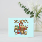 School - Giraffe Tshirts en cadeautjes Briefkaart (Staand voorkant)