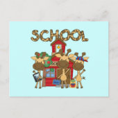 School - Giraffe Tshirts en cadeautjes Briefkaart (Voorkant)