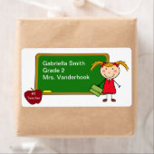 School Girl Book Labels (Insitu)