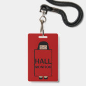 School Girl Hall Monitor Badge (Front with Lanyard)