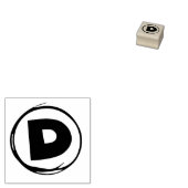 SCHOOL GRADING D RUBBER STAMP RUBBERSTEMPEL (Gestempeld)