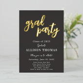 School Graduation Party Invitation Folie Folie Uitnodiging (Staand Voorkant)