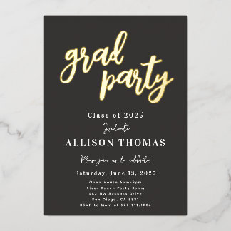School Graduation Party Invitation Folie Uitnodiging