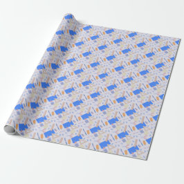 School grappig patroon Wrapping Paper Cadeaupapier