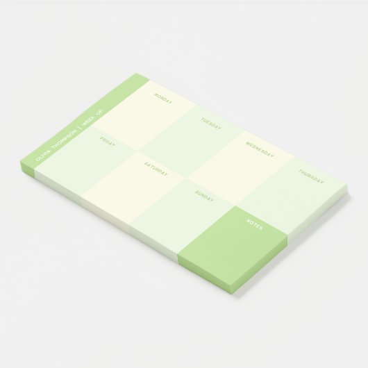 School Green Weekly Planner Post-it® Notes (Schuin)