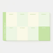School Green Weekly Planner Post-it® Notes (Voorkant)