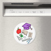 school Groot, 3-inch cirkelmagneet Magneet (Insitu (Vaatwasser))