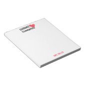 School Guidance Counselor Personalized Red Heart Notitieblok (Schuin)