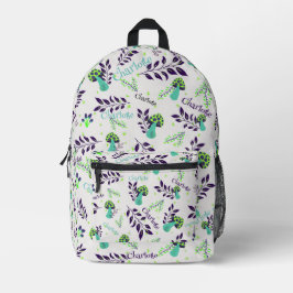 School Gym Ice White Grappige Paddenstoelen Custom Bedrukte Rugzak