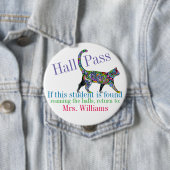 School Hall Pass / Cat - SRF Ronde Button 4,0 Cm (In situ)
